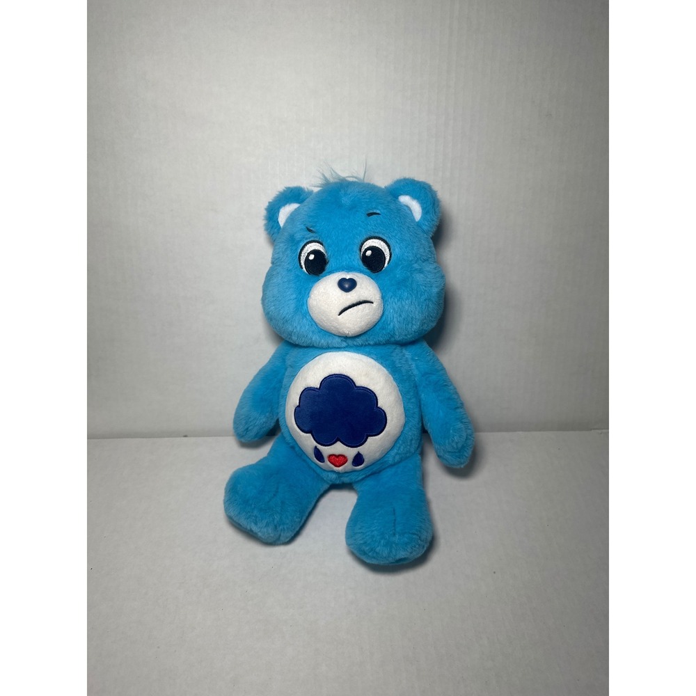 Care Bears Grumpy Bear Blue Plush Stuffed Animal Rain Cloud 13 Inch Toy